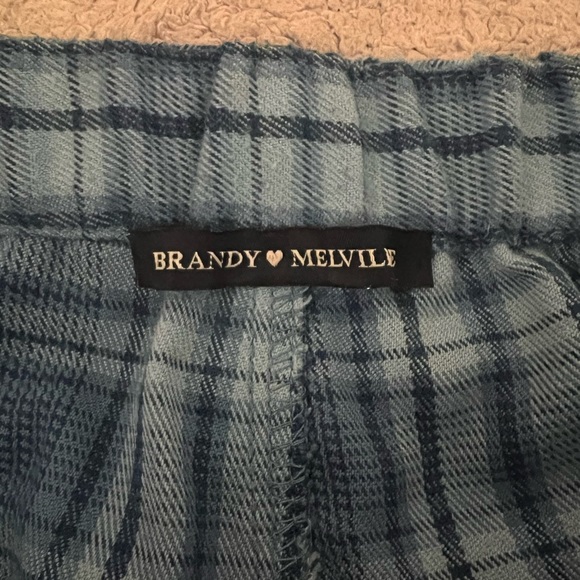 Brandy Melville high waisted stretchy blue plaid pants! - Picture 5 of 8